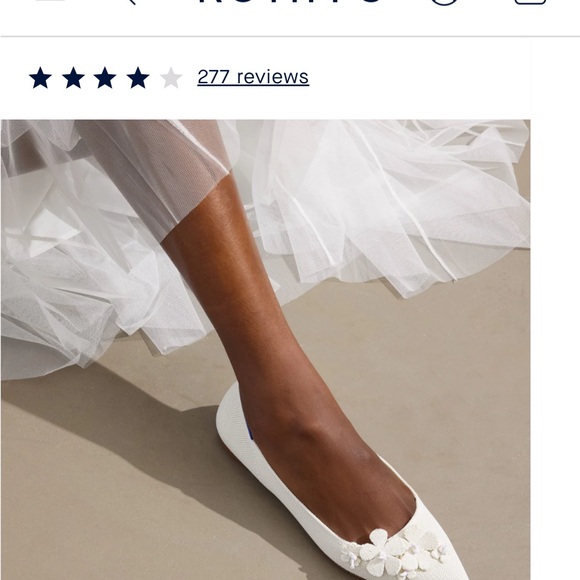 Rothy's White Petal Point II Shoes - Picture 4 of 11